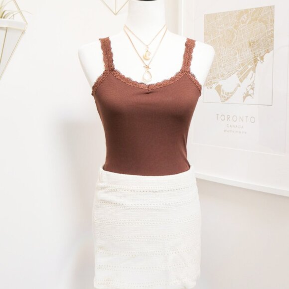 Off-White Crochet Mini Skirt 🕊️ ZARA - Picture 2 of 8